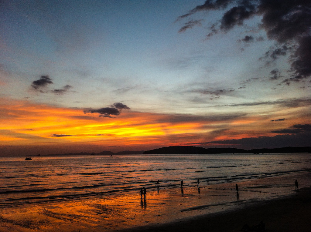 amazing sunset ao nang