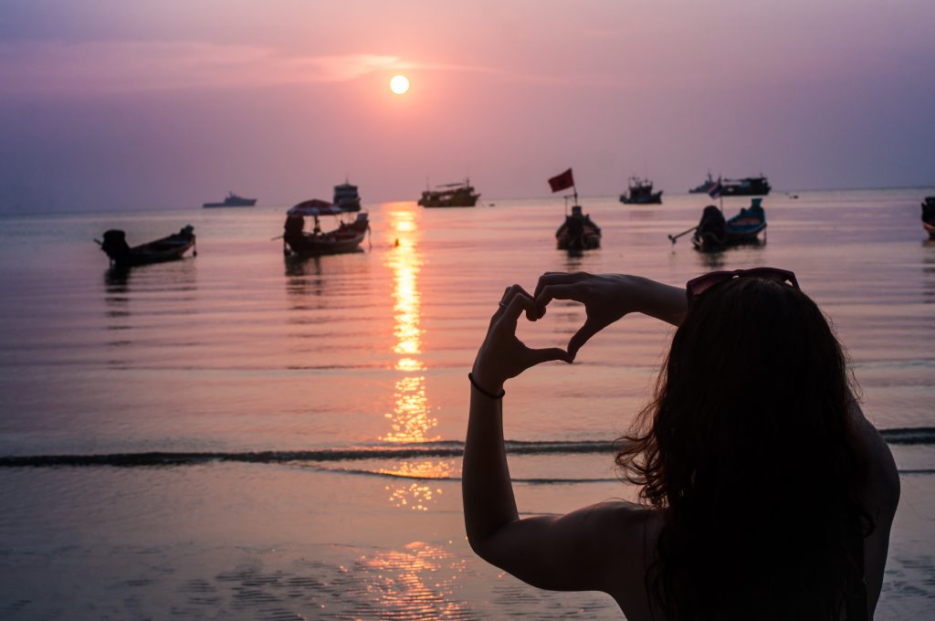 beautiful sunset koh tao